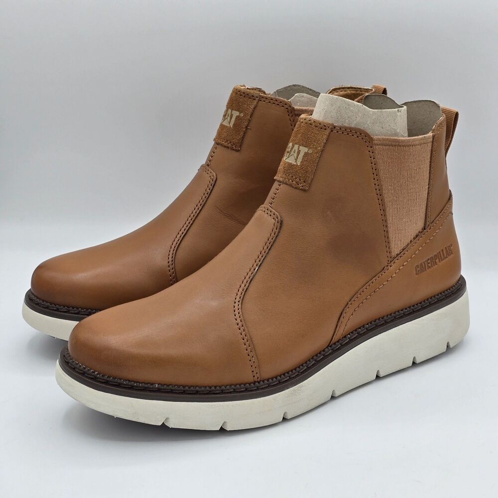 CAT Chariot Chelsea Boots P311823 Women’s Ashew Cajou Leather Size 8.5 US - Picture 2 of 7